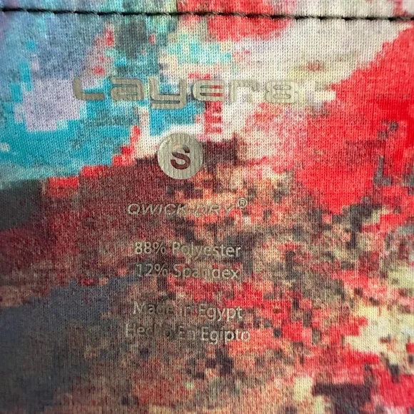 Layers Abstract Multicolor Performance Leggings - Picture 3 of 6